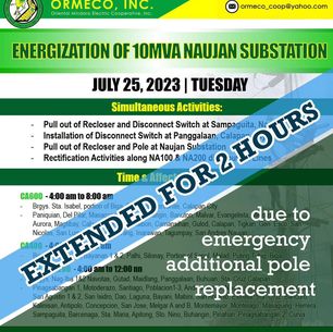 Power Interruption Scheduled July 25, 2023