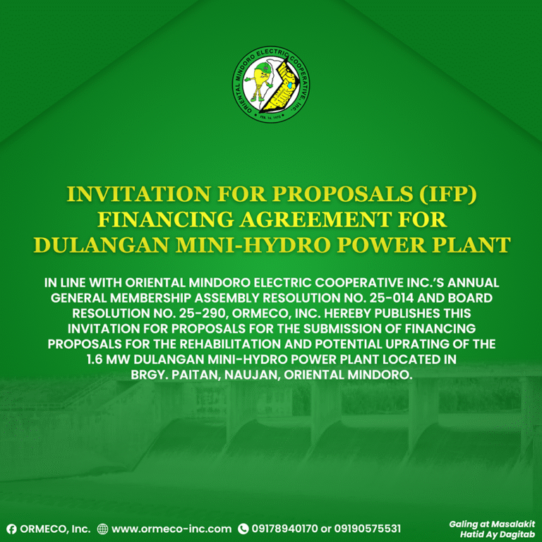 FINANCING AGREEMENT FOR DULANGAN MINI HYDRO