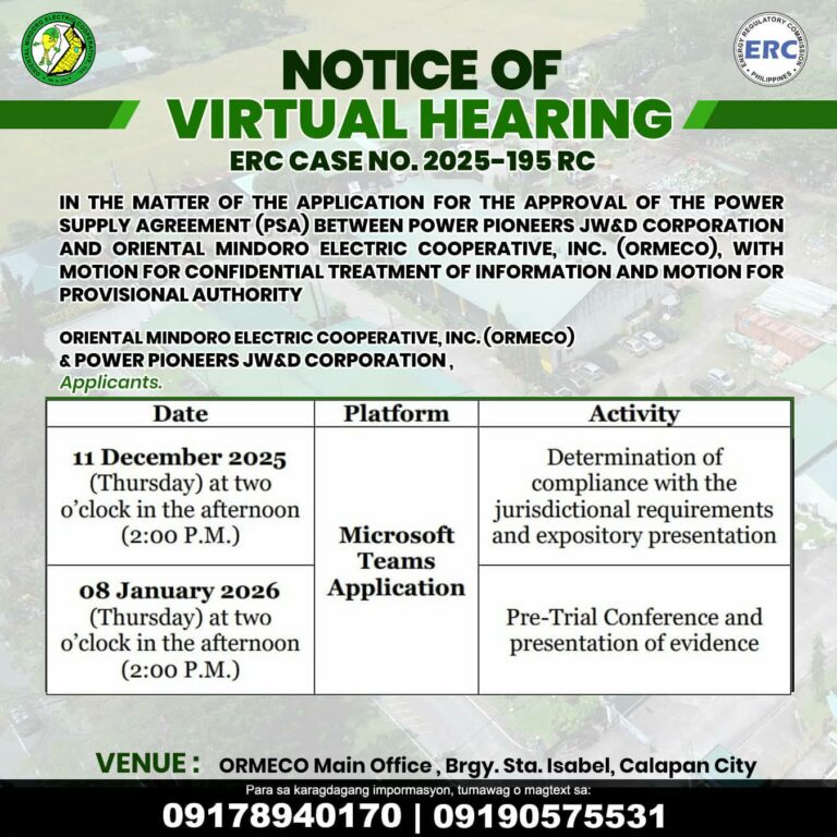 ERC CASE NO 2025-195 RC