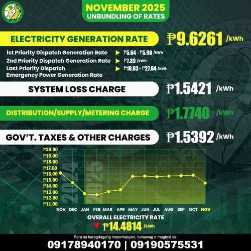 for the Month of November 2025