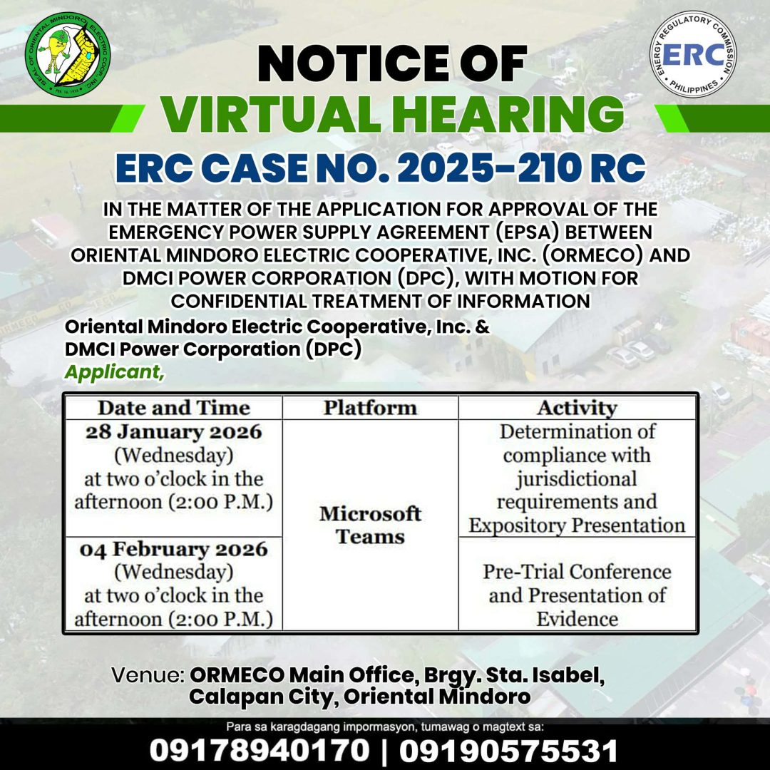 ERC CASE NO 2025-210 RC